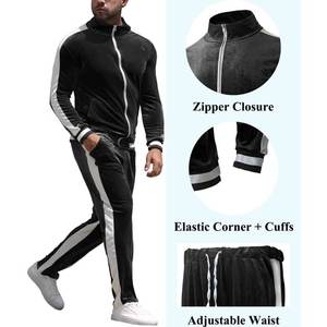 2025 hommes survêtement décontracté Joggers à capuche vêtements de sport vestes et pantalons 2 pièces ensembles Hip Hop course costume de sport - Product Image 2