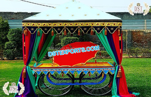 <b>Marvelous</b> Banquet Hall Food Stall Decoration Unique Outdoor Mehndi Decor Rehri Stall Vibrant Wedding Decoration Colorful <b>Props</b> - Product Image 6
