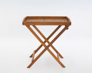 Meubles de jardin d'extérieur au design moderne Sièges en bois Table pliante Plateau à thé Meubles pliants Maison Salon en bois - Product Image 1