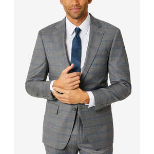 Giacca Separata da Completo Slim-Fit a Quadri per Uomo Calvin Klein, Grigia, Taglia 40 - Product Image 1