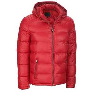 Veste d'hiver pour hommes respirante fabriquée en usine, col montant de grande taille avec logo avant, vêtements chauds pour adultes - Product Image 5