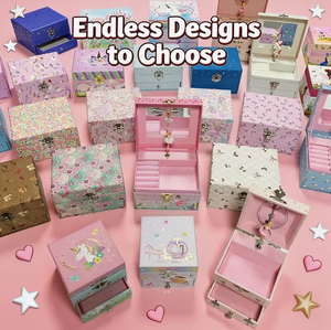 Boîte à musique Yiyu Ballerina avec miroir et tiroir rotatif, boîte à bijoux pour filles, cadeau personnalisé à remonter pour anniversaire, Saint-Valentin - Product Image 6