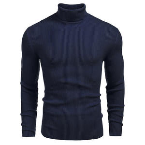 Pull à col roulé pour hommes 100% coton équipement pour temps froid doux chaud léger à la mode à la mode élégant - Product Image 3