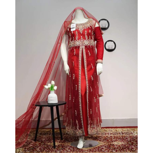 Vente chaude conception personnalisée 3 pièces robe de soirée totalement à la main robe de mariée pour mariage indien pakistanais robe de soirée modeste - Product Image 4