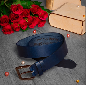 Cinturón Hecho a Mano de Primera Calidad, Idea de Regalo para el Día de San Valentín para Hombre, Cinturón de Cuero Marrón de Grano Completo - Product Image 3