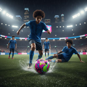 Ballon de football promotionnel personnalisé, cousu à la machine, outil d'entraînement en cuir PU, modèle 2026 - Product Image 3