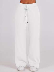 Conjunto Deportivo de Dos Piezas para Mujer, Diseño Moderno, Alta Calidad, Color Blanco, Informal para Invierno, con Media Cremallera, Transpirable, Mezcla de Poliéster/Algodón - Product Image 5