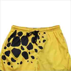 Short de Compression Double Couche Solide Jaune Nouveau Design Anti-Rides Avant FIT Casual Respirant Tailles Disponibles Industrie - Product Image 3