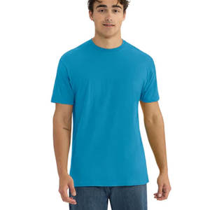 เสื้อยืดคอกลมทรงพอดีตัวสำหรับผู้ชายผ้านิ่มพิเศษเสื้อยืดคอกลม CVC แบบพอดีตัว - Product Image 3