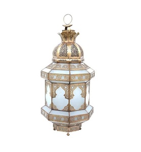 Heavy-duty metal iron <b>lantern</b> with strong base and durable frame for reliable long-term use in indoor outdoor <b>settings</b> - Product Image 5