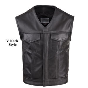 Chaleco de cuero transpirable para exteriores para hombre, ajustado, elegante, sin mangas, chaleco de moda, motorista, ropa clásica para montar - Product Image 5
