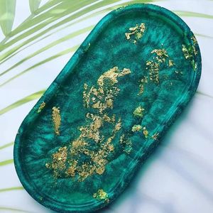 ถาดเรซิ่นตกแต่งสำหรับวางเทียน เค้ก น้ำผลไม้ และเสิร์ฟอาหาร สำหรับใช้ในบ้านและโรงแรม - Product Image 2