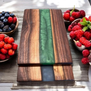 Tabla de Cortar de Madera de Diseño con Resina Azul, Tabla de Cortar Resistente para Preparar Alimentos, Comidas Familiares y Exhibición en la Mesa, de la India - Product Image 5