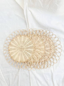Geulis Flower Round Rattan <b>Placemat</b> Rattan Decoration Round Rattan <b>Placemat</b> Made in Vietnam - Product Image 4