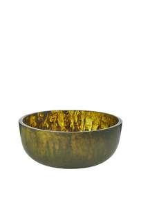 Bol de service rond en résine, orange foncé, noir, tourbillon brillant, fait à la main, vaisselle décorative pour la cuisine, écologique, d'origine indienne - Product Image 6