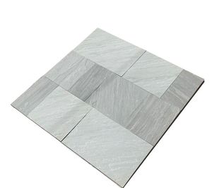 แผ่นหินทรายสีเทาคันดาล่าสมัยใหม่สำหรับการตกแต่งผนังวิลล่า หินธรรมชาติสำหรับตกแต่งผนังภายนอกบ้าน - Product Image 3