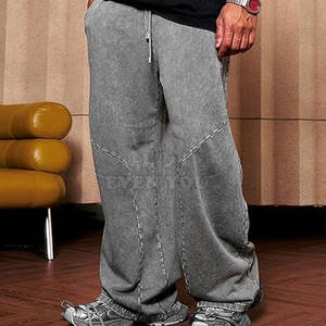 Joggers respirants effet délavé en tissu premium – Pantalon streetwear décontracté et élégant à prix raisonnable - Product Image 3