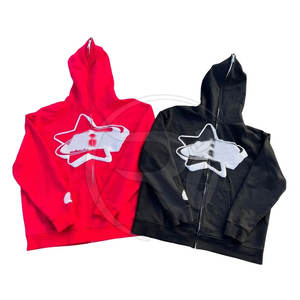 Zip Up Puff impresión sudaderas con capucha Manufacture100 % algodón de alta calidad logotipo personalizado Casual Zip Up Puff impresión sudaderas con capucha - Product Image 6