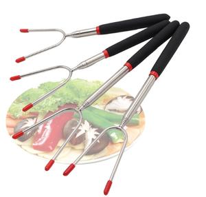 Ensemble de brochettes de barbecue en acier inoxydable pliables, portables, extensibles, faciles à manipuler, faciles à nettoyer et à utiliser - Product Image 5