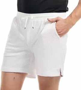 Pantalones cortos de malla con estilo para hombre de alta calidad, transpirables, de secado rápido, suaves, sostenibles, anticontracción, colores sólidos, pantalones cortos de malla para hombre - Product Image 5