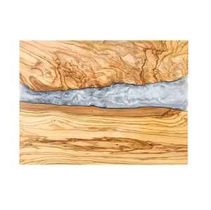 Tabla de cortar de resina azul personalizada, utensilios de cocina de madera Natural, bloques de cortar con tabla de resina para uso en cocina - Product Image 4