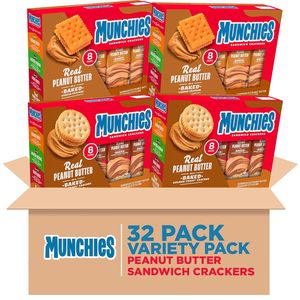 Munchies Sandwich Crackers, Assortiment de biscuits au beurre de cacahuète (Lot de 4, 32 unités) - Product Image 5
