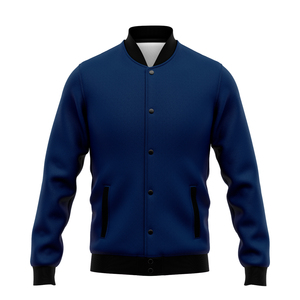 Fabricant OEM, veste de baseball pour homme de haute qualité, broderie personnalisée, manches en cuir, veste coupe-vent - Product Image 3