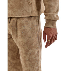 Jogging décontracté léger de haute qualité personnalisé en coton molletonné pour hommes, séchage rapide, respirant, confortable, impression d'écran, devant plat - Product Image 4