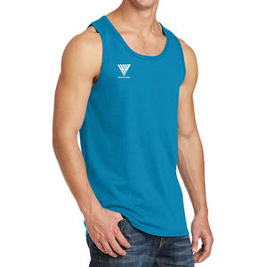 Camiseta sin Mangas de Alta Calidad para Hombre, 100% Algodón, Transpirable, Moderna para Verano, con Logotipo Personalizable, Tejida - Product Image 1