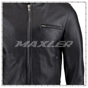 Veste de moto en cuir pour hommes approuvée CE | Veste de motard élégante | Veste d'équitation en cuir durable - Product Image 5