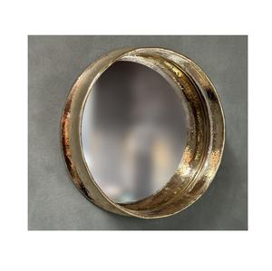 Golden Brass <b>Mirror</b> with Handcrafted <b>Vintage</b> Frame for Traditional Indian Home Interiors Puja Room Temple and Festive Use - Product Image 1