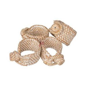 Rond de serviette fait main anneaux de serviette en osier anneaux de serviette en paille pour la décoration de table mariage de noël du Vietnam - Product Image 5