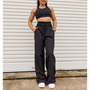Pantalon de jogging droit ultra-doux pour femmes, style de rue, de sport actif, d'entraînement, de sport, de sport, logo OEM personnalisé - Product Image 3