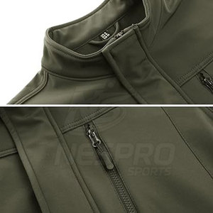 Customized Winter Light <b>Weight</b> Premium Quality Softshell Jacket Breathable Men <b>Stand</b> Collar Front Logo Eco-Friendly Quick Dry - Product Image 4