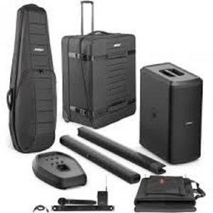 Système de sonorisation portable Line Array, enceintes Bluetooth sans fil, ensemble d'enceintes PA noires pour événements et sonorisation de scène - Product Image 1