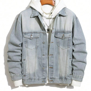 Vestes en jean pour hommes Veste en jean pour hommes de style sport personnalisé pour vêtements de plein air avec personnalisation complète - Product Image 1