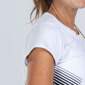 Camisetas informales de manga corta con cuello redondo para mujer, respetuosas con el medio ambiente, con logotipo personalizado, para entrenamiento, jogging, de algodón, holgadas - Product Image 2