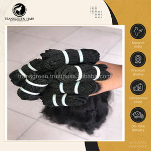 Vendedor global que vende extensiones de cabello humano ondulado natural de grado de templo indio virgen de calidad excepcional a precio de lote - Product Image 3