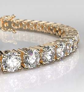 TENNIS <b>BRACELET</b> <b>Beaded</b> <b>Bracelet</b> 10mm 8-Inch Romantic <b>Sterling</b> <b>Silver</b> 925 with Moissanite - Product Image 2