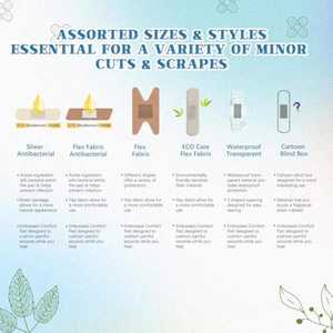 Vendajes Adhesivos Flexibles de Tela, Transpirables y Elásticos para Dedos y Articulaciones, Surtido a Granel, Venda para Heridas en las Puntas de los Dedos, 1 Año de Vida Útil, Cuidado de la Salud - Product Image 3