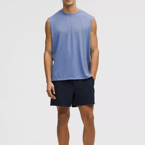 Ensemble de shorts décontractés pour hommes de haute qualité Débardeur et short sans manches en tricot avec logo Design respirant - Product Image 3