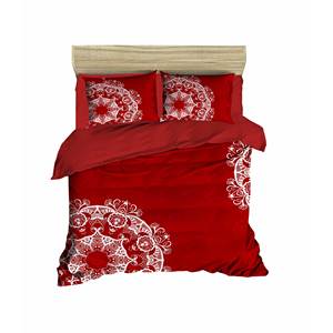 Ensemble de housse de couette double en coton Ranforce 100% avec impression numérique classique et festive de Noël, 3 pièces pour la literie de la maison - Product Image 6