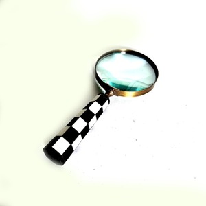 Round <b>Magnifying</b> Brass Frame <b>Glass</b> With Resin Wooden Horn and Bone Handle Manufactured - Product Image 2
