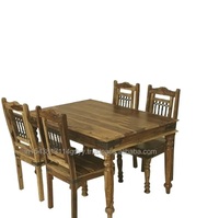 Table à manger en bois de Sesham 4 places avec 4 chaises avec 1 table bois maison salle à manger ensemble meubles Table à manger ensemble Rectangle