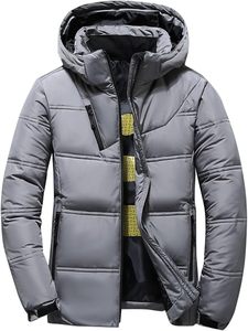 Meilleurs hommes doudounes et manteaux chauffants zippés surdimensionnés hiver velours épaissi à manches longues coton rembourré vêtements d'extérieur de couleur unie - Product Image 3
