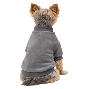 Sweat-shirt en peluche gris pour chien, ultra doux, pull d'hiver pour petits chiens, confortable, extensible, vêtements pour animaux de compagnie à l'intérieur et à l'extérieur - Product Image 2