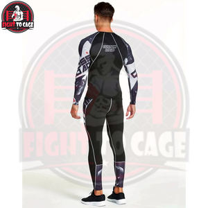 Conjunto de 2 piezas de licra/nylon estampado para hombre, lavable a máquina, de alta elasticidad, para gimnasio y fitness, de secado rápido, nueva tendencia, precio mayorista - Product Image 4
