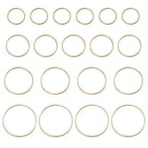 Biseles de latón con forma de media hexágono y espalda abierta, abalorios navideños, bisel de resina para hacer llaveros, pendientes, joyería DIY - Product Image 5