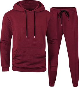 ชุดวอร์มผู้ชายแบบมีฮู้ดสองชิ้น คุณภาพสูง สำหรับฤดูหนาว ผ้าคอตตอน 100% ทรงโอเวอร์ไซส์ รับสั่งทำ สำหรับขายออนไลน์ - Product Image 1