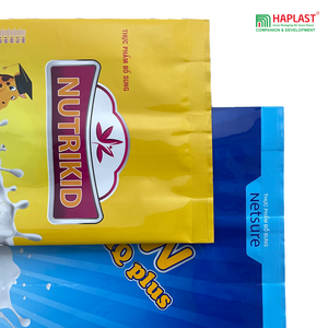 Bolsas de leche de fondo plano reutilizables de 150g y 250g del fabricante de Vietnam Embalaje de alimentos de supermercado Cremallera externa multicolor hecha CPP - Product Image 4